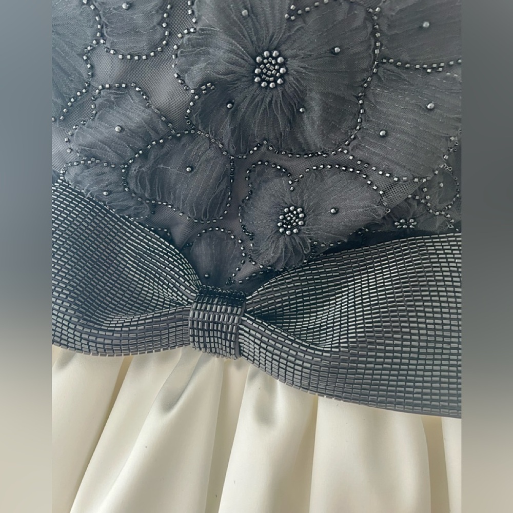 Self Portrait BLACK AND WHITE TULLE MINI DRESS - Picture 4 of 4